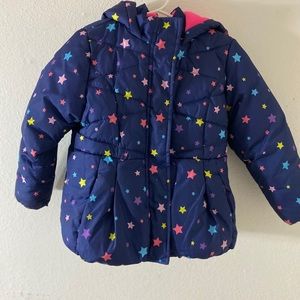 Rainbow stars puffy jacket